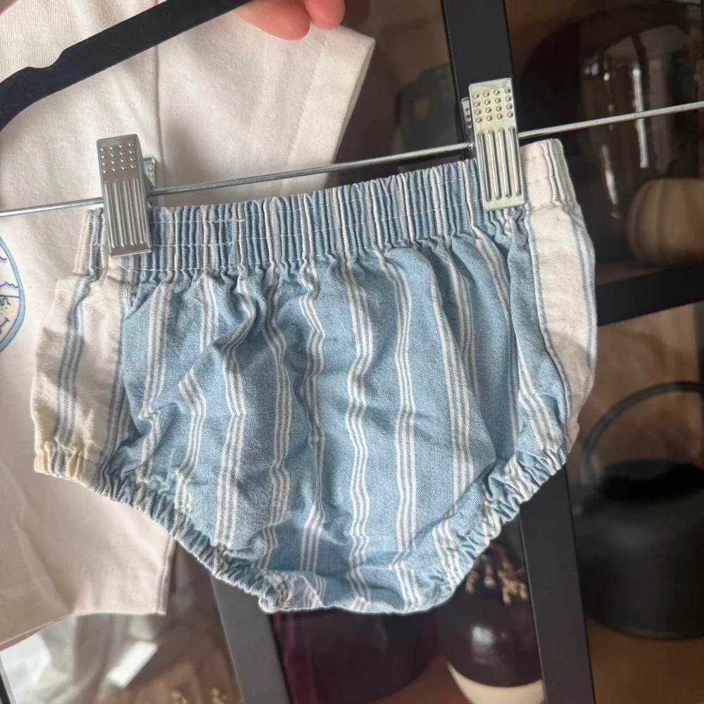 Vintage 1980s OshKosh B’Gosh set tee short sleeve diaper cover bloomers baby boy